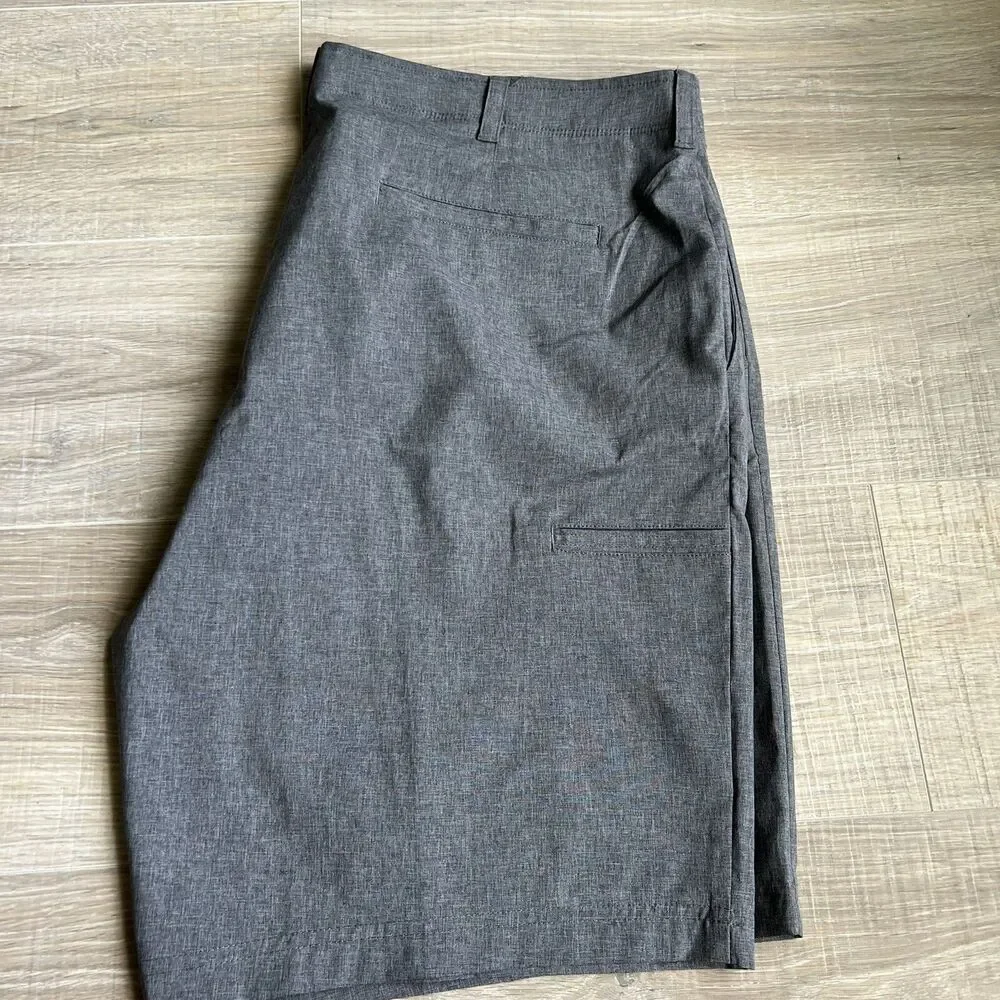 PGA Tour Mens Shorts Gray Flat Front Golf Shorts Sz 40